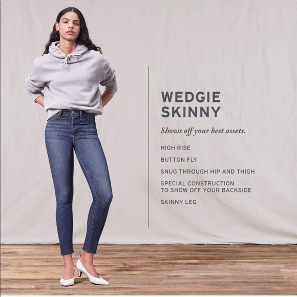 Worn once Levi’s wedgie skinny jeans - Picture 4 of 5
